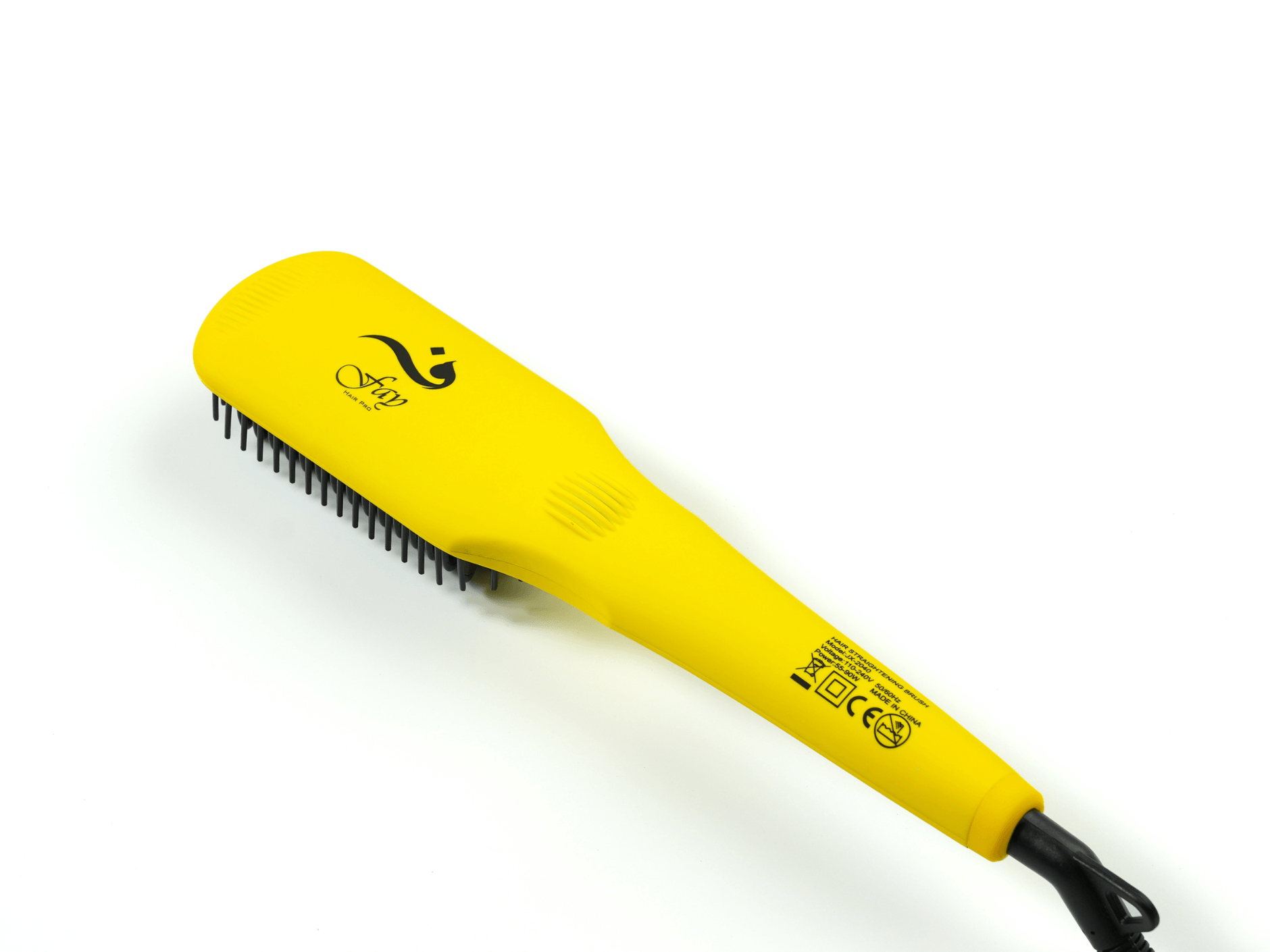 Ionic Straightener Brush - Yellow